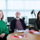 Moderatorenteam Julia Rosenbaum, Danielle Schewe und Vincent Krenn der Veranstaltungsreihe Master Psychologie: Berufliche Perspektiven